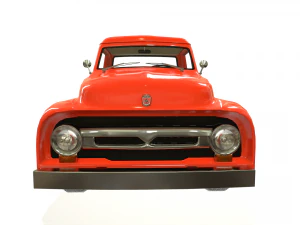 pickup truck red 3D Model