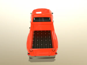 pickup truck red 3D Model