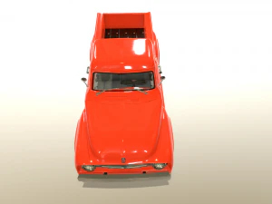 pickup truck red 3D Model