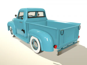 pickup truck blue 3D Model