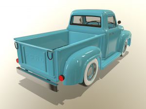 pickup truck blue 3D 模型