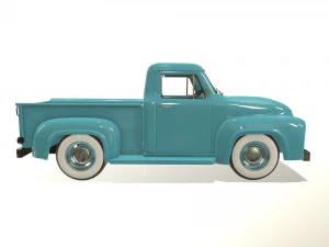 pickup truck blue 3D Model