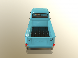 pickup truck blue 3D 模型