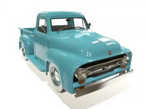 pickup truck blue 3D Model
