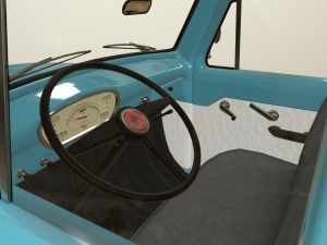 pickup truck blue 3D 模型