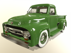 pickup truck green 3D Model