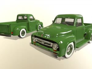 pickup truck green 3D Model