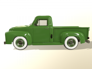 pickup truck green 3D Модель