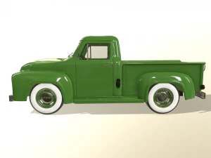 pickup truck green 3D Model