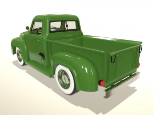 pickup truck green 3D Model