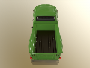 pickup truck green 3D Модель