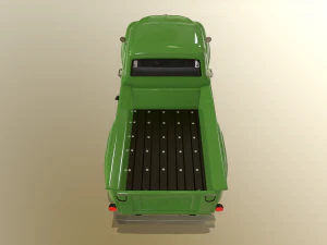 pickup truck green 3D Model