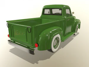 pickup truck green 3D Model