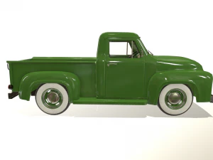 pickup truck green 3D Model