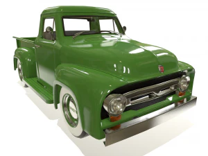 pickup truck green 3D Model