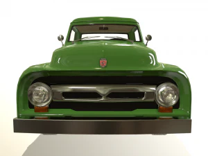 pickup truck green 3D Model