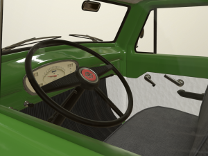 pickup truck green 3D Модель