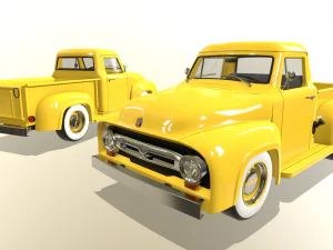 pickup truck yellow 3D Model