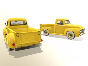 pickup truck yellow 3D Model