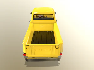 pickup truck yellow 3D Model