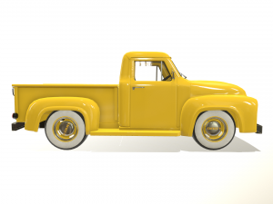 pickup truck yellow 3D Model