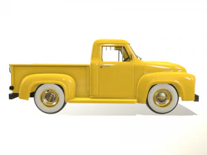 pickup truck yellow 3D Model