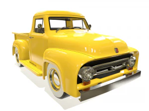 pickup truck yellow 3D Model