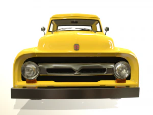 pickup truck yellow 3D Model
