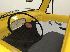 pickup truck yellow 3D Model