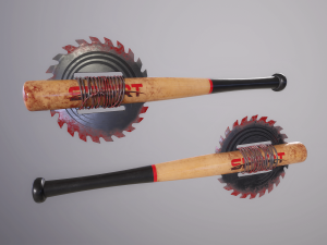 baseball bat with saw 3D 模型