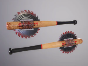 baseball bat with saw 3D Model
