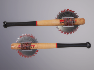 baseball bat with saw 3D 模型