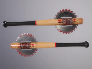 baseball bat with saw 3D Model