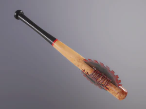 baseball bat with saw 3D Model