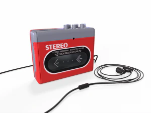 cassette player red 3D Model