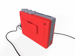 cassette player red 3D Model