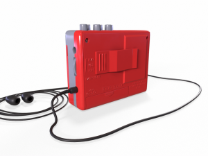 cassette player red 3D Model
