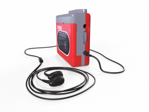 cassette player red 3D Model