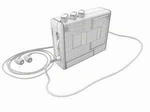 cassette player red 3D Model