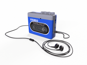 cassette player blue 3Dモデル