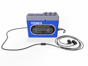 cassette player blue 3D Модель