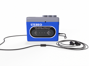 cassette player blue 3D Модель