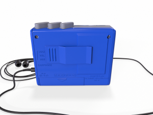 cassette player blue 3D Модель