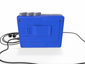 cassette player blue 3D Model