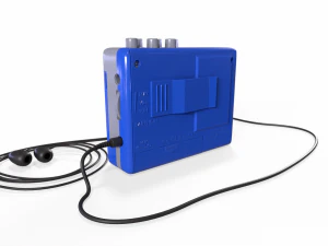 cassette player blue 3D Model