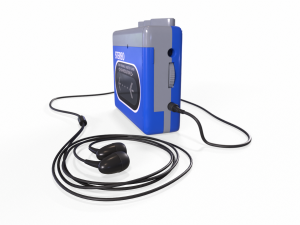 cassette player blue 3D Модель