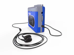 cassette player blue 3D Model