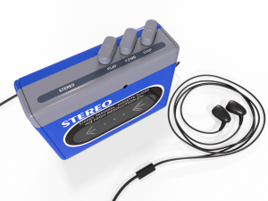 cassette player blue 3D Модель