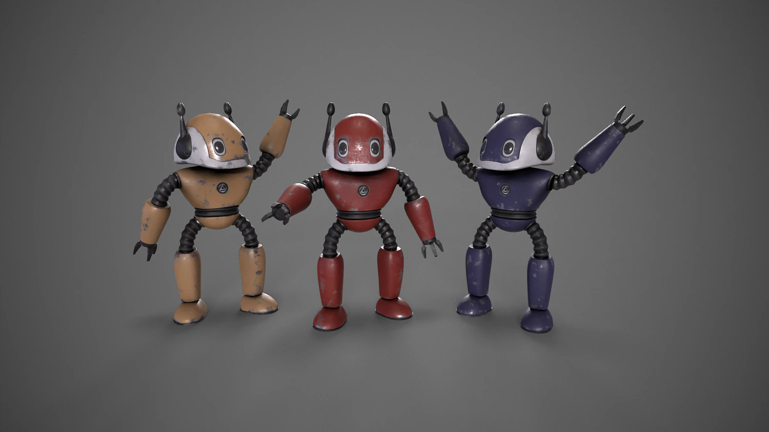 robot droid 3D Model .c4d .max .obj .3ds .fbx .stl .blend