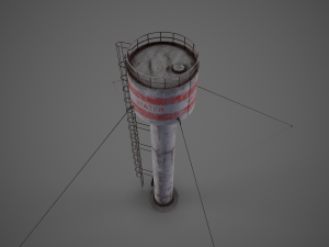 Old water tower Modelo 3D